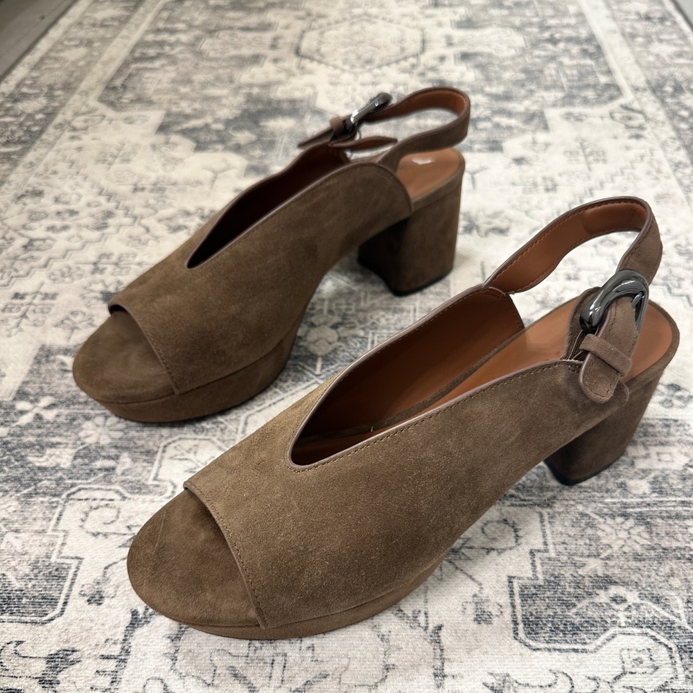 Aerosoles Style Cornelia - Comfortable Women's Platform Sandal In Brown Suede
